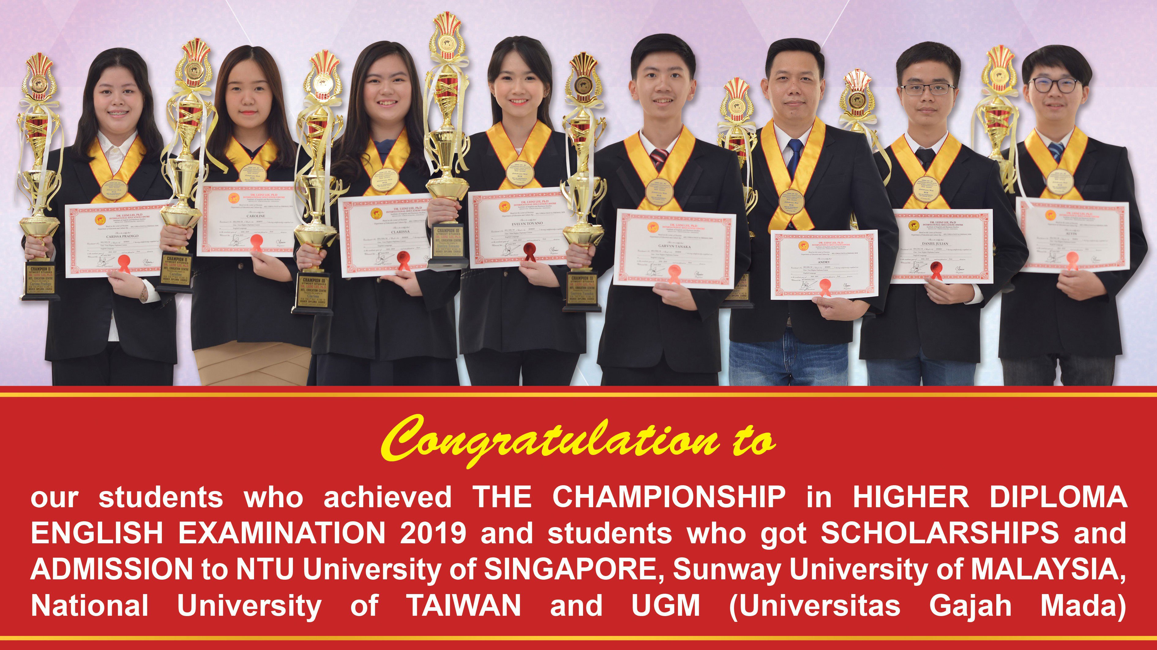 The Championship in Higher Diploma English Examination 2019