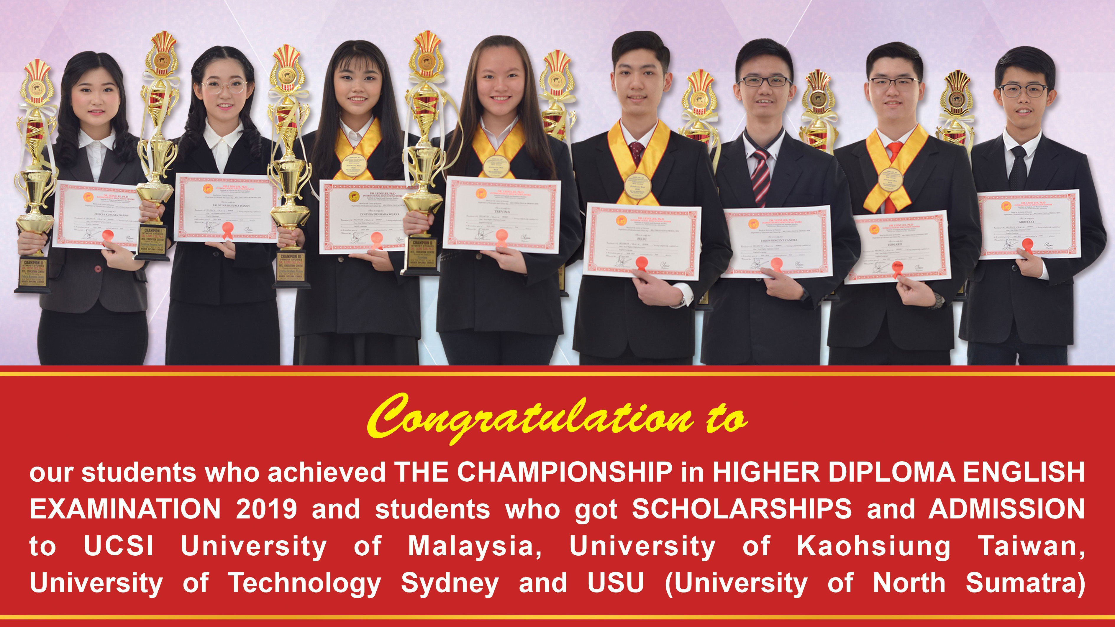 The Championship in Higher Diploma English Examinations 2019